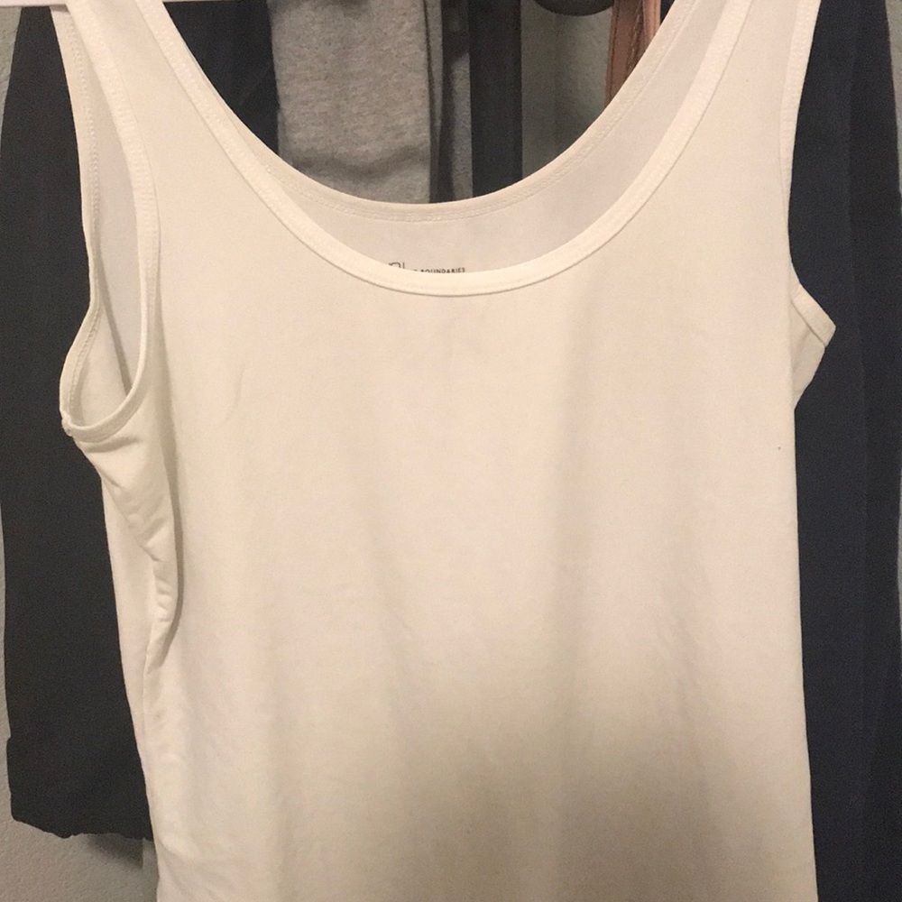 Plain white tank top